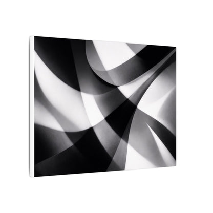 Abstract Black and White Swirl Matte Canvas