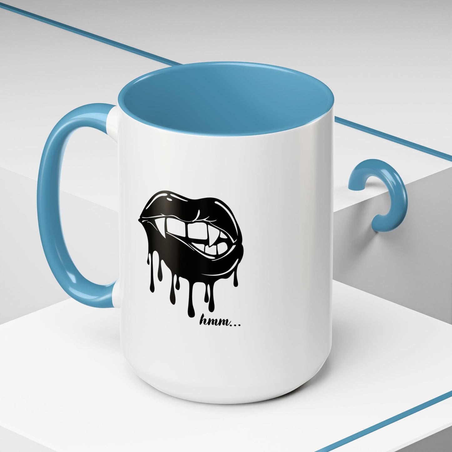 Vampire Lip Accent Coffee Mug - 11oz & 15oz - Unique Halloween Gift