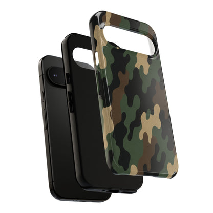 Camouflage tough phone case by Printify with rugged camo design, protective cover for smartphones, durable and stylish.