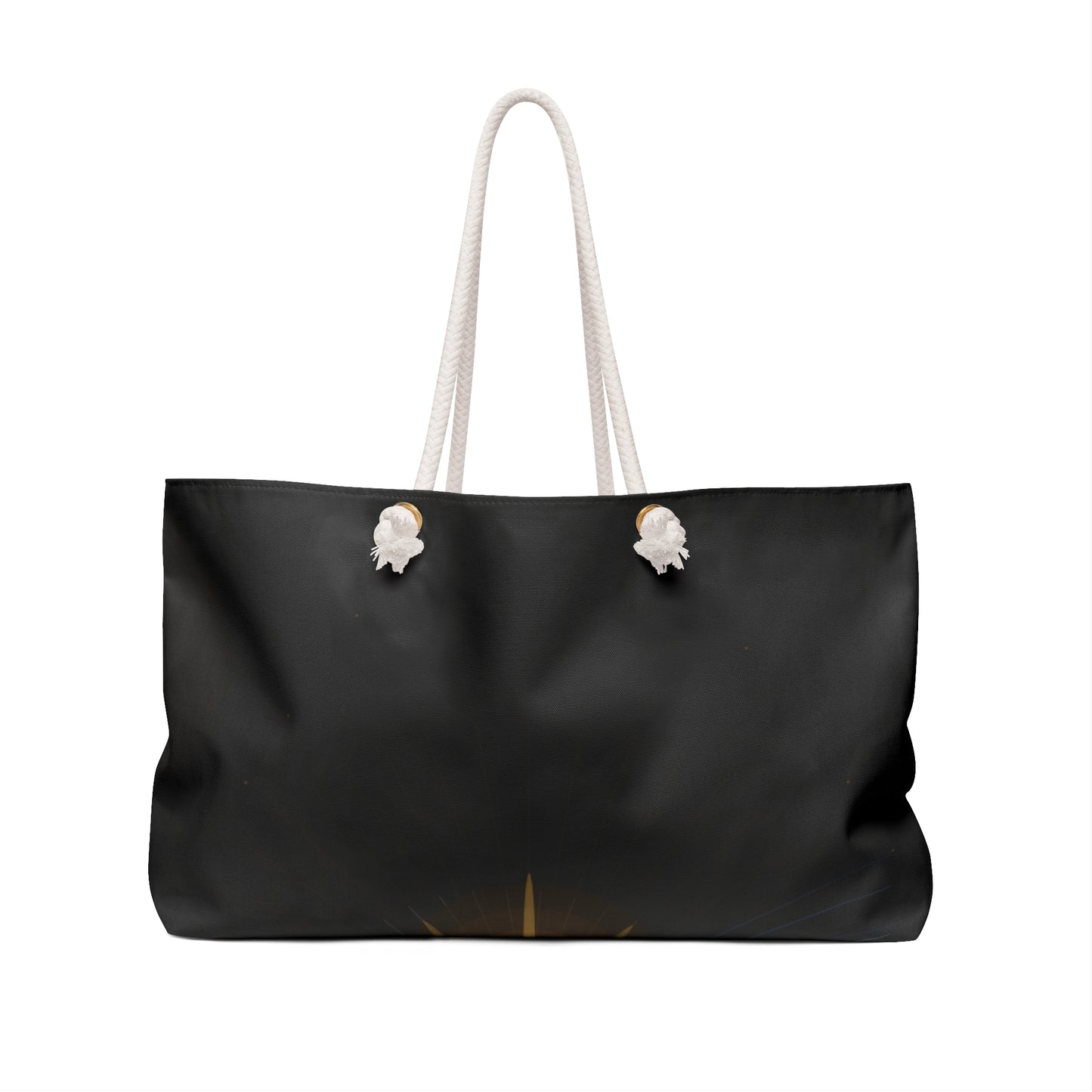 Sunburst Minimalist Graphic Weekender Bag | Black Beach Tote - TRV