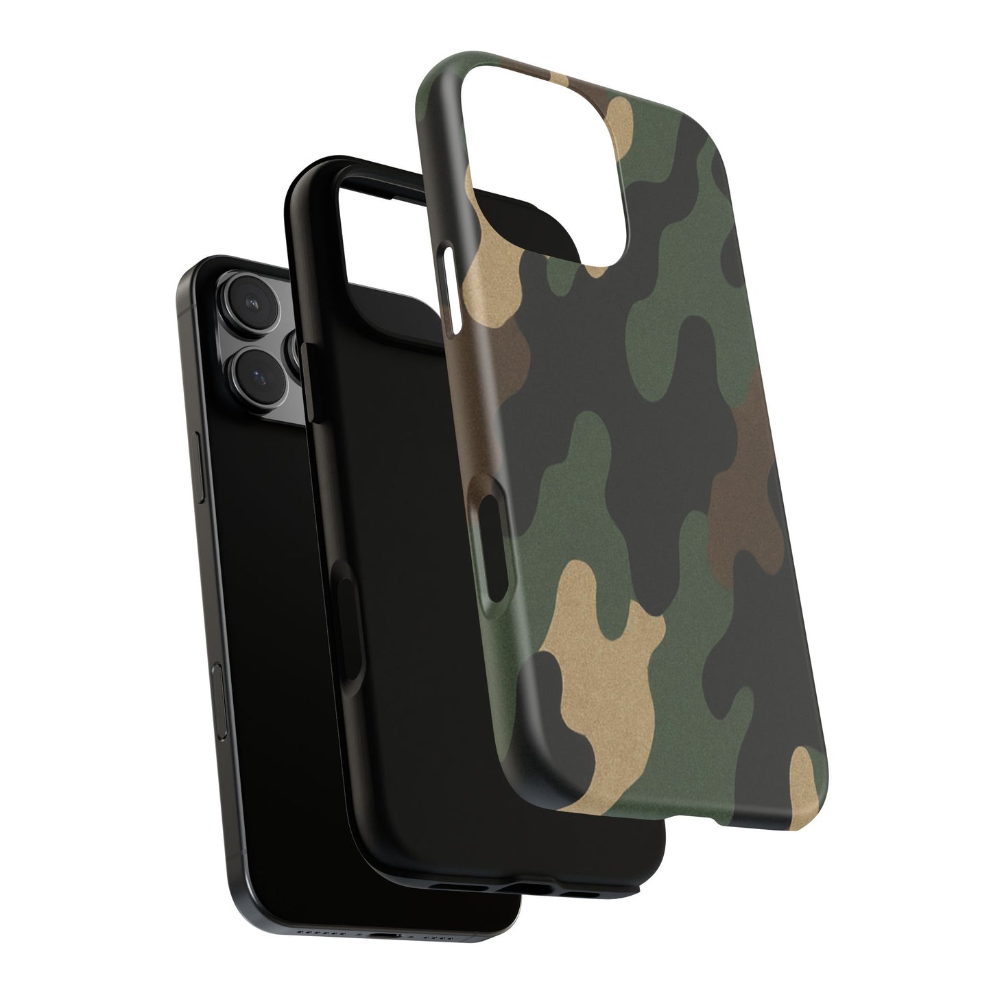Rugged military green camo phone case by Printify, protective cover with tough, durable design for smartphones.