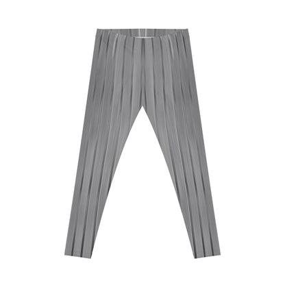 Gray pleated texture women's leggings with all-over print from Printify, showcasing a stylish and comfortable casual design.