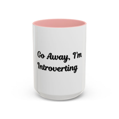 Introvert Coffee Mug - Go Away, I'm Introverting - Black Accent for Relaxing Moments - TRV