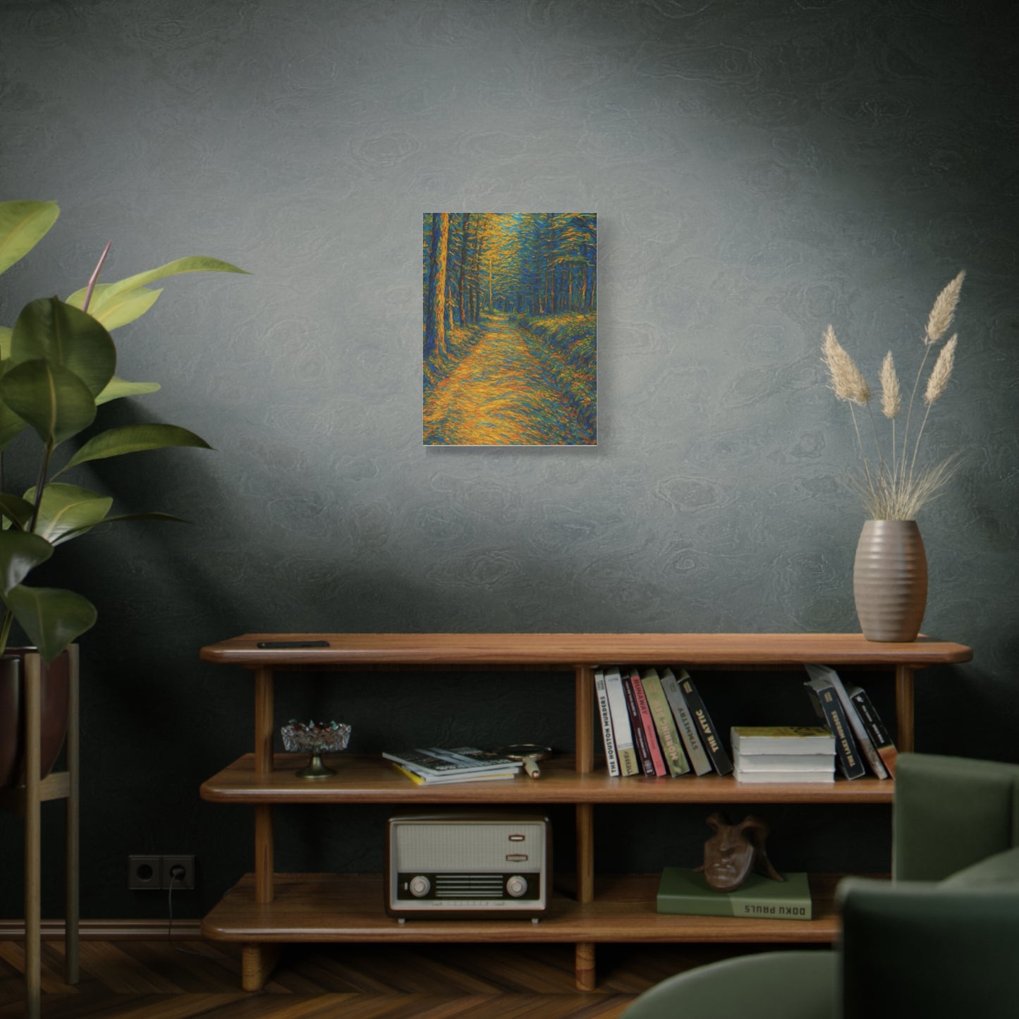 Van Gogh Style Forest Canvas Art | Nature Wall Decor, Home Office Accent, Gift for Nature Lovers, Gallery Wrapped, Living Room Wall Art - TRV