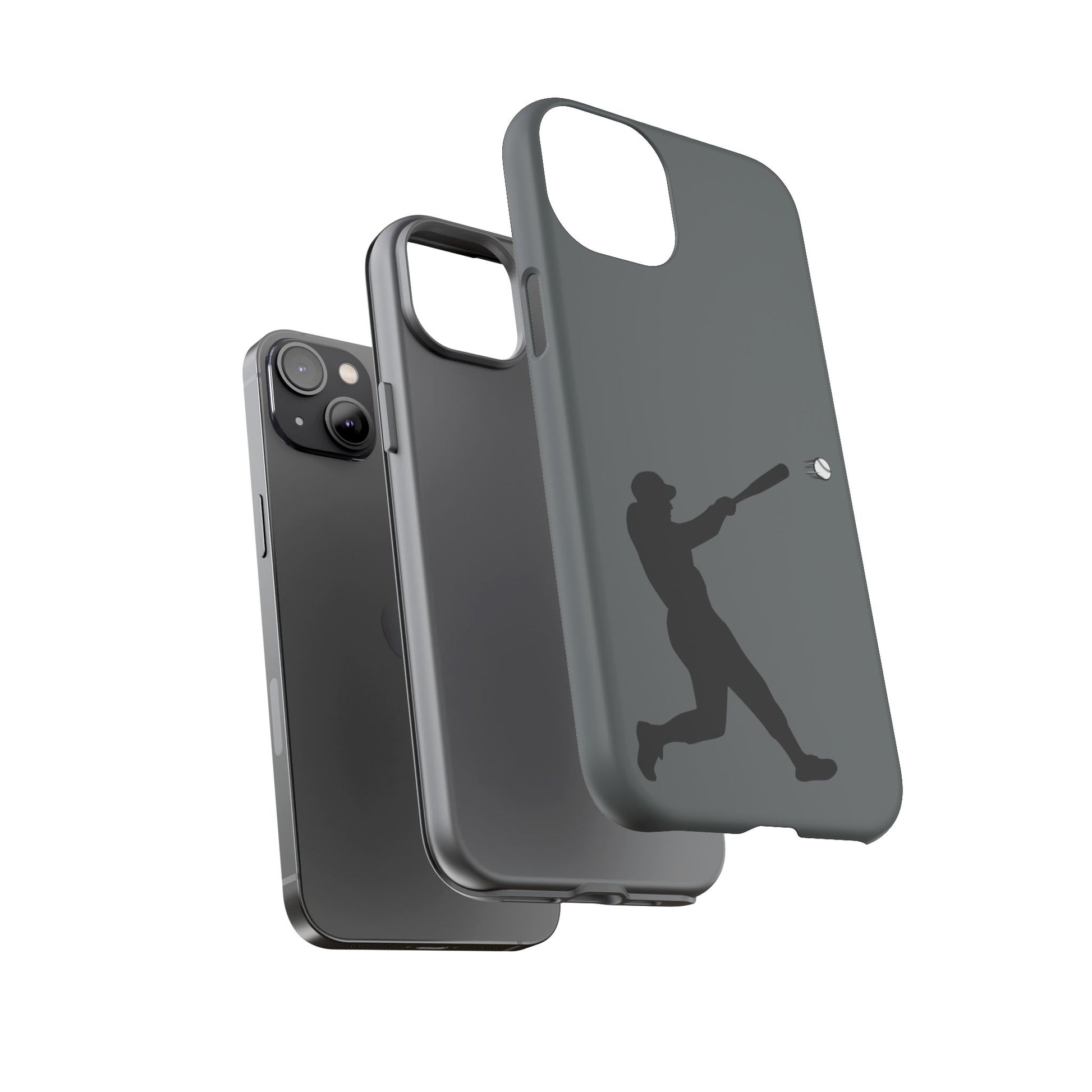 Printify baseball batter phone case, tough protective smartphone cover featuring a baseball player design for sports fans.