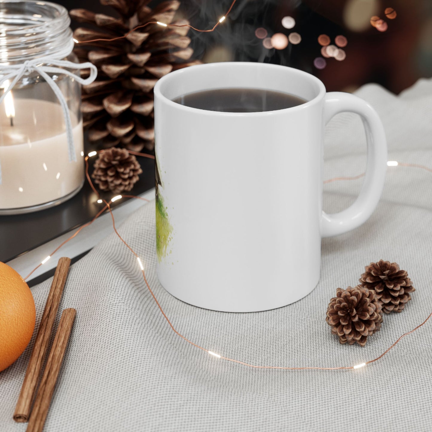 Rustic Cabin Ceramic Mug - Cozy Coffee Cup for Nature Lovers, Gift for Home, Farmhouse Decor, Tea Time, Camping Enthusiasts - TRV