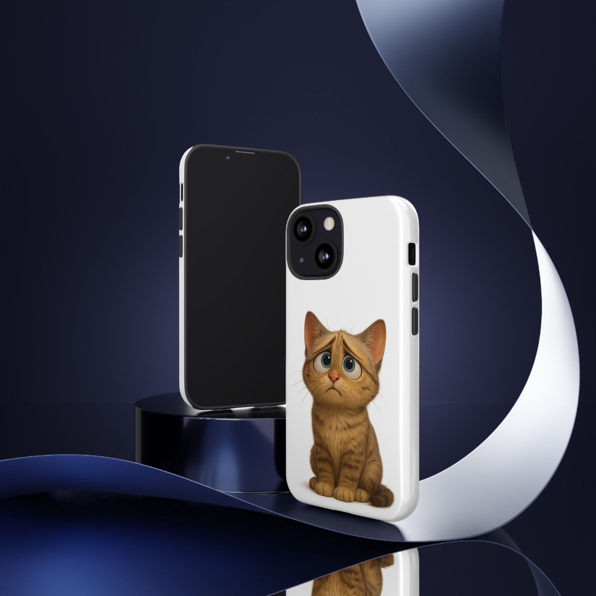Cute Cat Phone Case, Funny Kitty Case, Animal Lover Gift, Cat Lover Accessory, Unique Cat Design Case, Pet Mom Gift - TRV