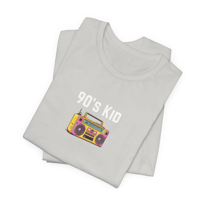 Retro Boombox Tee — 90s Kid Graphic T-Shirt