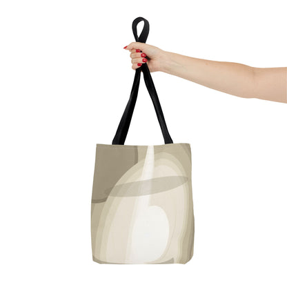 Neutral Abstract Light Beam Tote Bag | Minimalist Geometric Pattern
