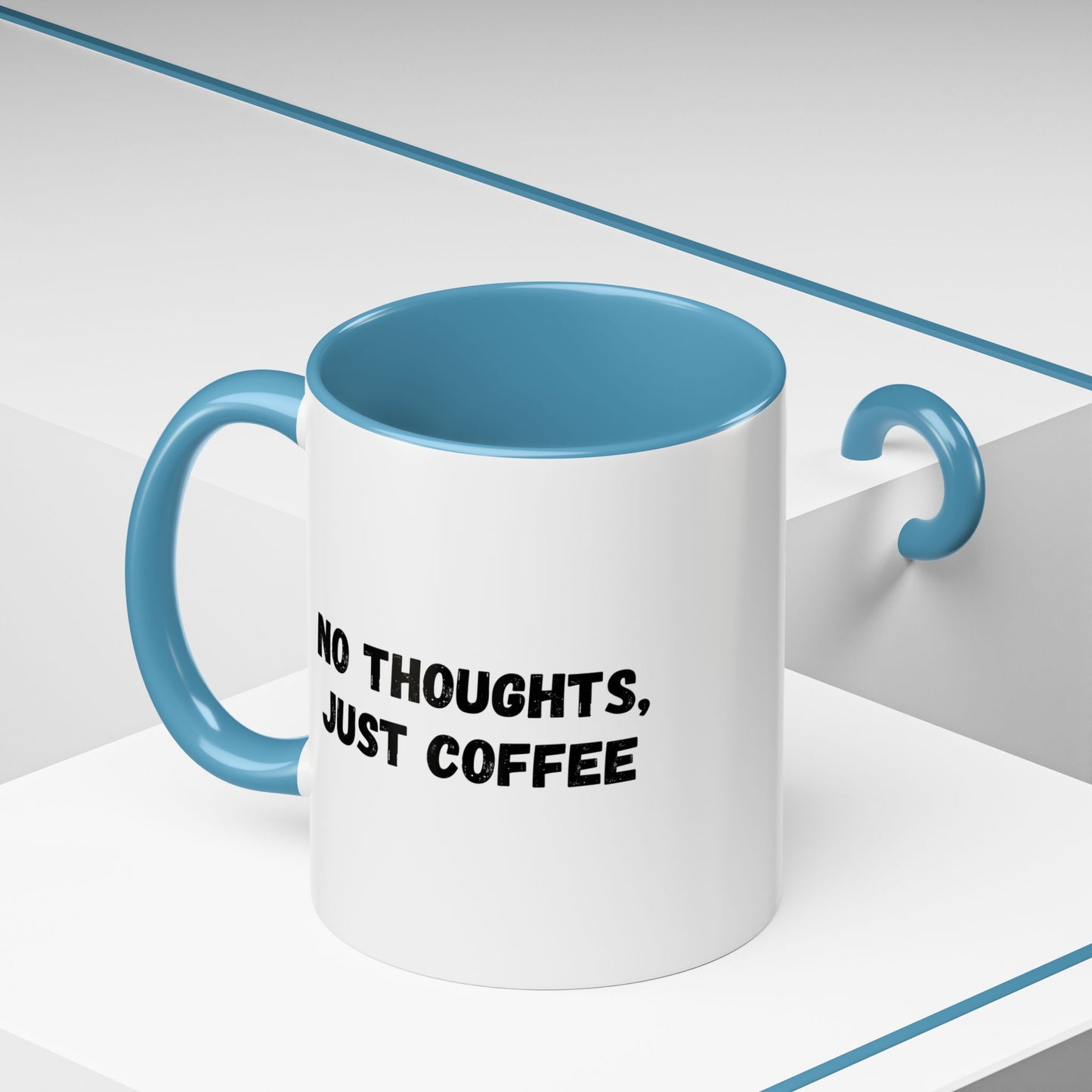 No Thoughts Just Coffee Mug - Fun Coffee Cup, Perfect for Coffee Lovers, Gift for Birthdays, Office Essentials, Unique Caffeine Lover's