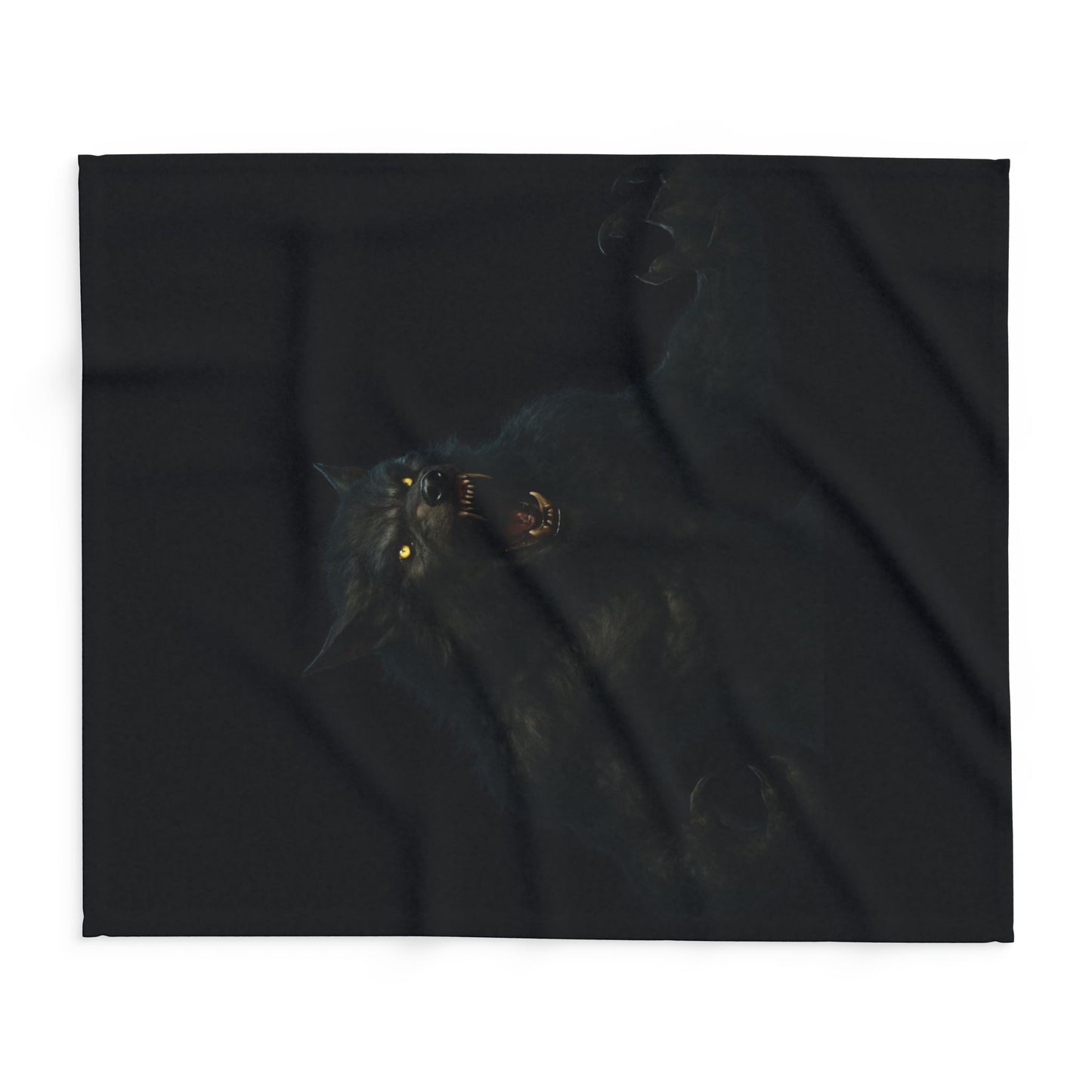 Fierce Werewolf Arctic Fleece Blanket, Cozy Blanket for Horror Lovers, Gifts for Halloween, Warm Throw for Movie Night