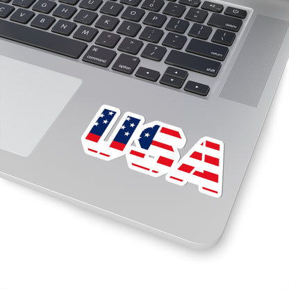 USA Flag Kiss-Cut Sticker — Patriotic American Stars & Stripes Decal