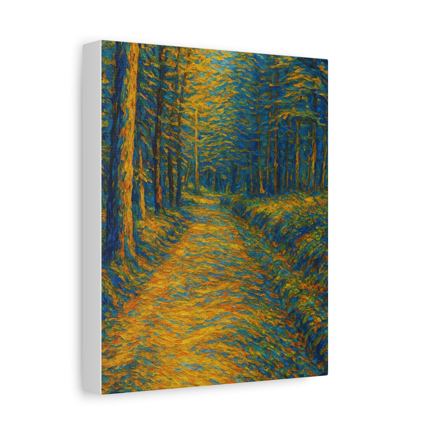 Van Gogh Style Forest Canvas Art | Nature Wall Decor, Home Office Accent, Gift for Nature Lovers, Gallery Wrapped, Living Room Wall Art - TRV