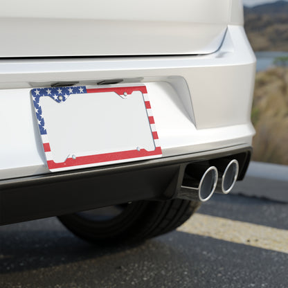 American Flag Metal License Plate Frame