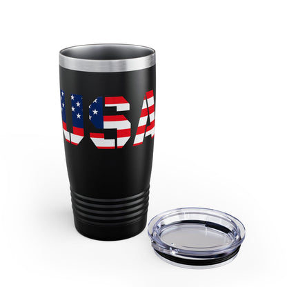 Patriotic Travel Tumbler, 20oz US Flag Design, Coffee Cup, Insulated Mug, USA Travel Mug, Perfect for Independence Day, Summer BBQs, [...]