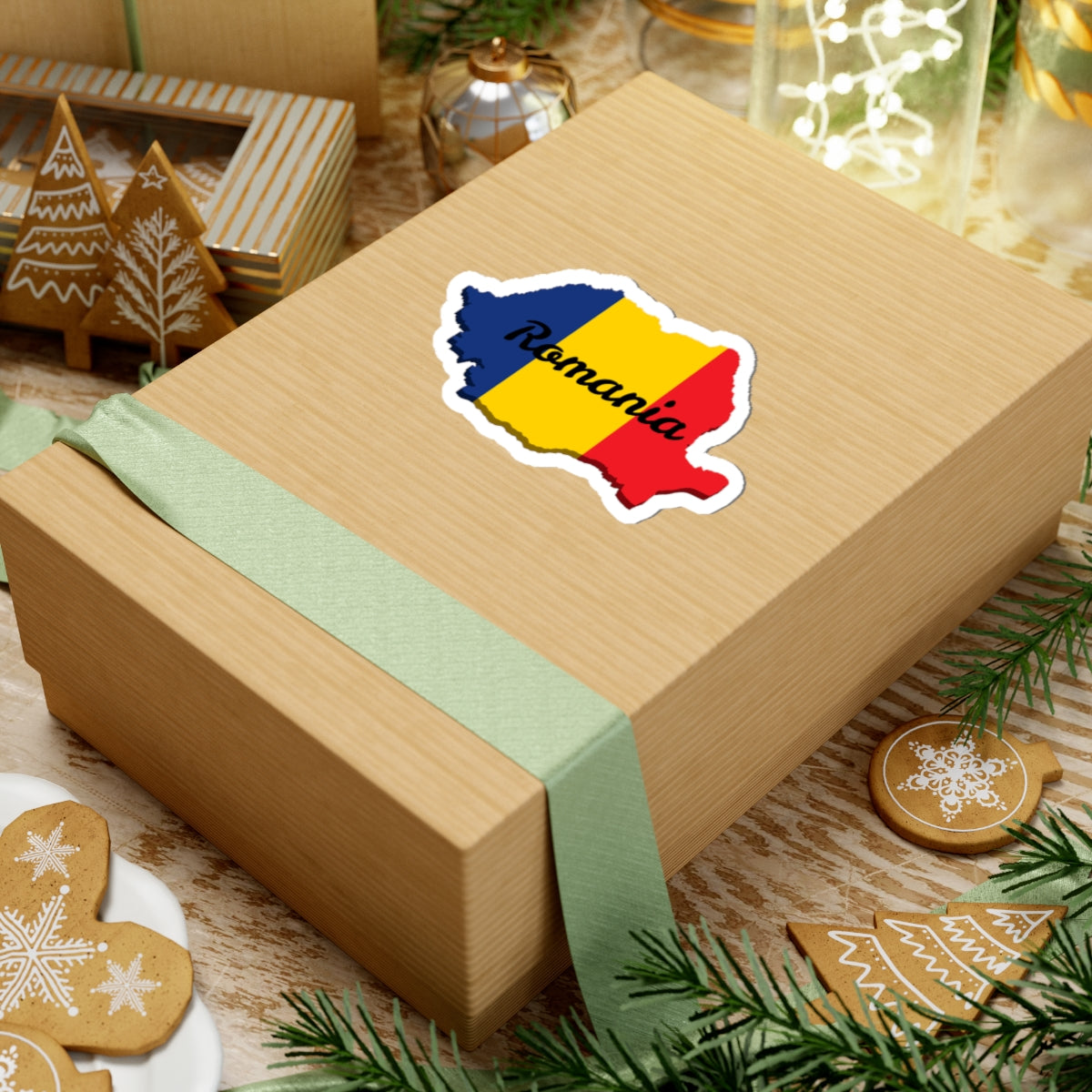 Romania Map Kiss-Cut Stickers | Travel Decor, Laptop Stickers, Gift for Romanians, Scrapbooking, Car Stickers