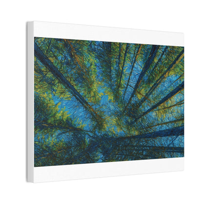Canvas Wall Art, Forest Perspective Print, Nature Decor, Home & Office Art, Rustic Wall Hanging, Tree Art for Nature Lovers - TRV