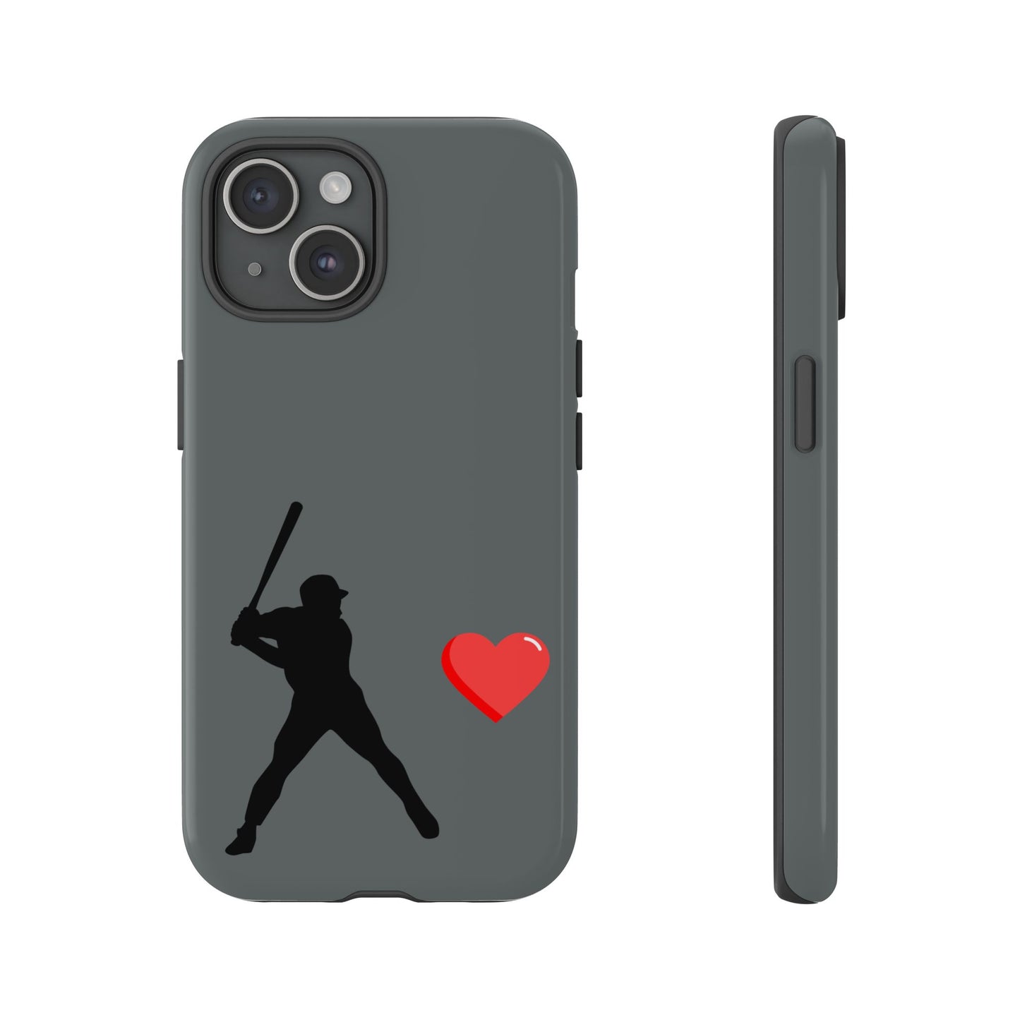 Printify Baseball Love phone case featuring sports-themed design, durable protective cover for sports enthusiasts and Father's Day gift.