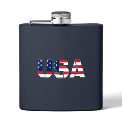 Patriotic Stainless Steel Flask | USA Flag Design | Perfect for Gifts, Tailgating, Camping, BBQs, and Celebrations