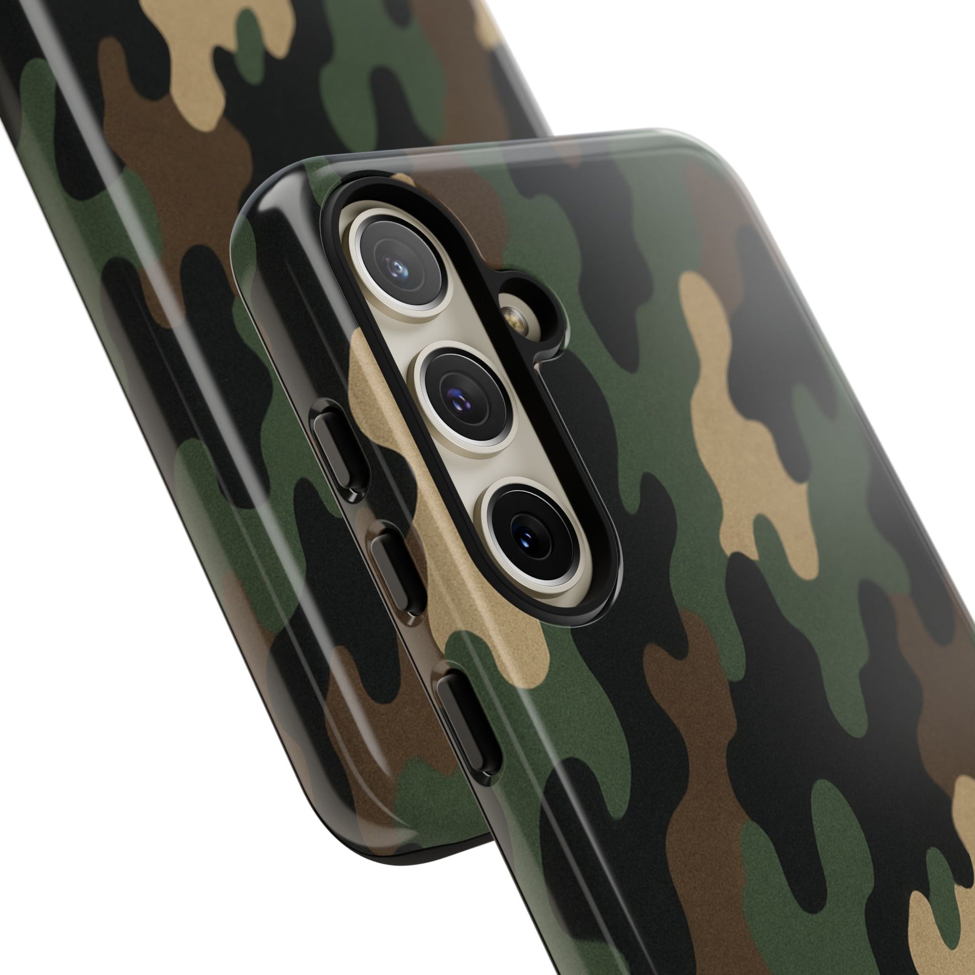 Camouflage tough phone case by Printify, rugged camo protective phone case with durable design for smartphones.