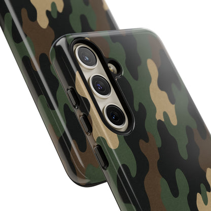 Camouflage tough phone case by Printify, rugged camo protective phone case with durable design for smartphones.