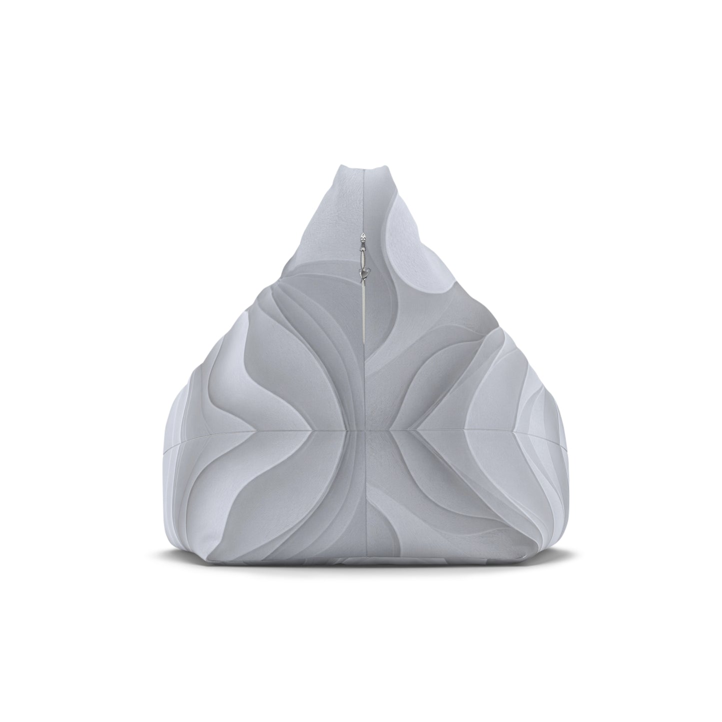 Abstract White Wave Pattern Bean Bag Chair Cover | Modern Geometric Home Decor