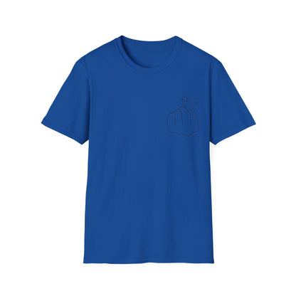 Trendy Unisex Softstyle T-Shirt with Love Hand Gesture Design