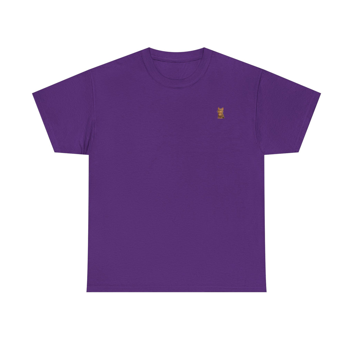 Cute brown kitten graphic T-shirt for cat lovers, featuring a playful design on a comfortable Printify T-shirt.