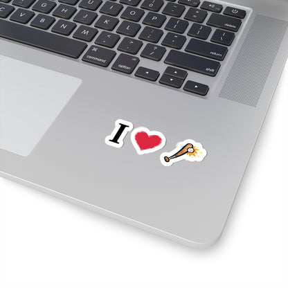 I Love Pencil Kiss-Cut Stickers, Cute Laptop Decals, School Supplies, Teacher Gifts, Office Decor, Fun Craft Projects - TRV