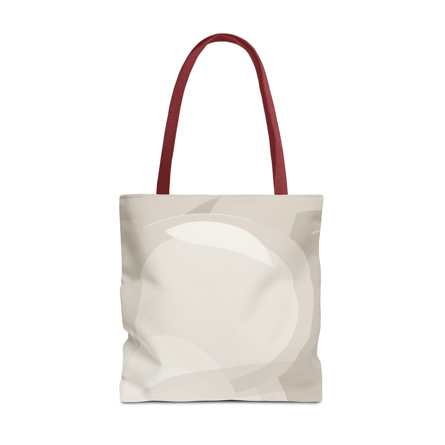 Neutral Abstract Circle Pattern Tote Bag | Minimal Beige AOP Canvas