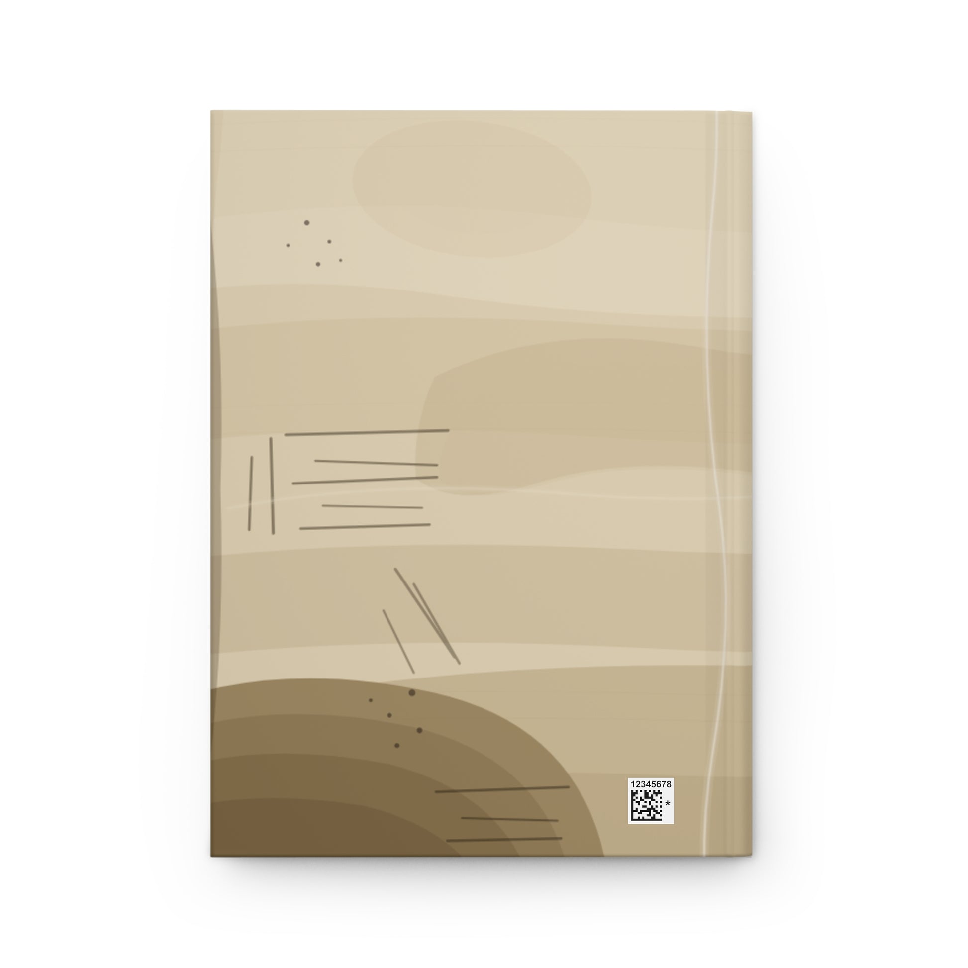 Neutral Abstract Lines Hardcover Journal | Minimal Beige Notebook - TRV
