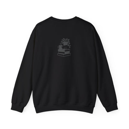 Stack of Books with Mug and Plant Sweatshirt | Cozy Reading Crewneck