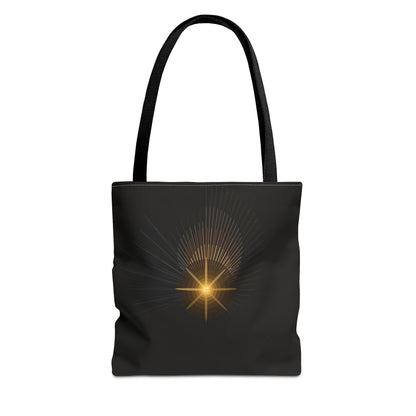 Radiant Starburst Tote Bag | Golden Light Celestial Design - TRV
