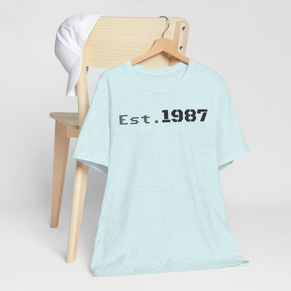 Est. 1987 Unisex Tee - Vintage Style Shirt, 80s Birth Year Gift, Casual Wear, Birthday T-Shirt, Retro Graphic Tee