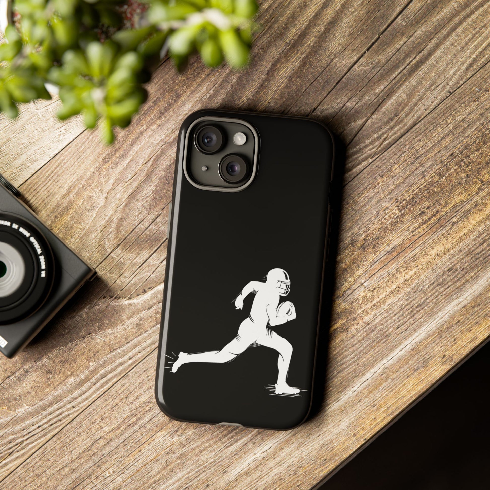Football Player Phone Case, Tough Cases, Sports Phone Cover, Gift for Athletes, iPhone & Samsung Accessories, Running Player Design - TRV