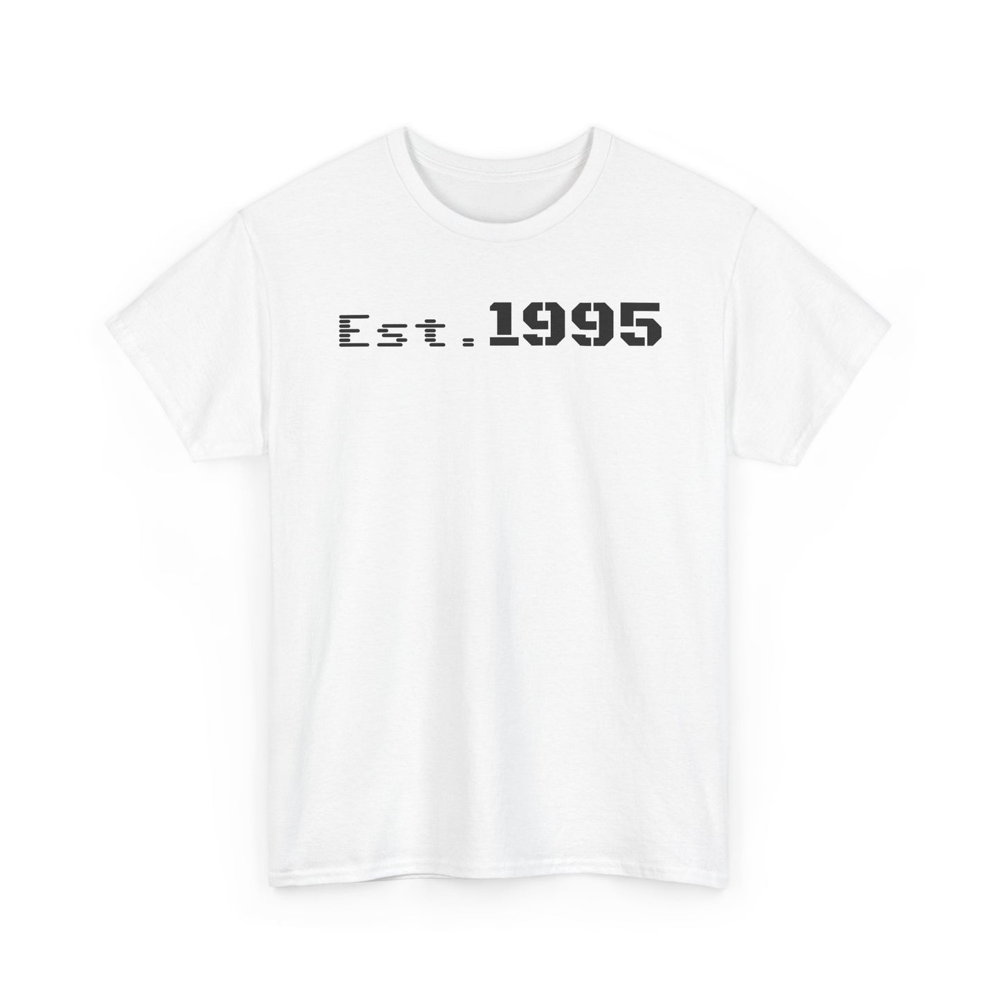 Unisex Heavy Cotton Tee - Est. 1995, Vintage Birthday Gift, Customizable Tee, Retro Unisex Shirt, Casual Everyday Wear