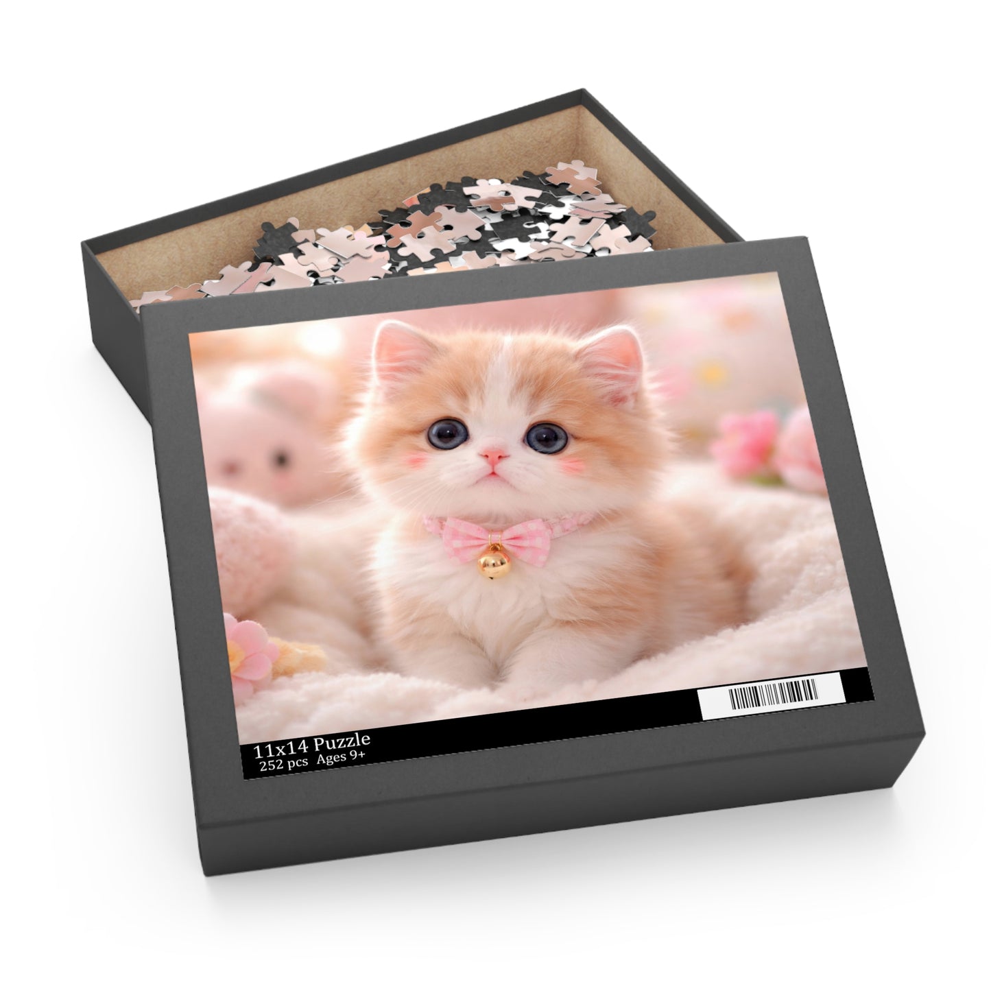 Cute Kitten with Pink Bow Puzzle