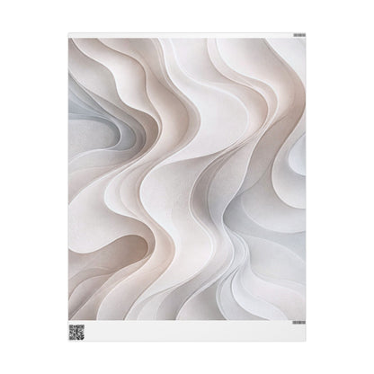 Marble Wave Wrapping Paper Roll — Neutral Abstract Gift Wrap
