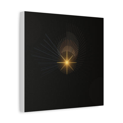 Abstract Golden Starburst Canvas