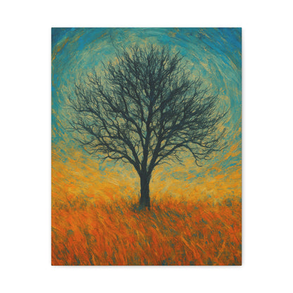 Artistic Tree Canvas Wall Art, Matte Stretched Canvas, Natural Decor for Home, Office, Gift for Nature Lovers, Bohemian Wall Decor