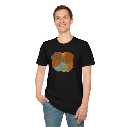 Autumn Pathway Unisex Softstyle T-Shirt, Cozy Fall Shirt, Nature Lover Tee, Scenic Route Top, Gift for Hikers, Casual Wear, Outdoor [...]