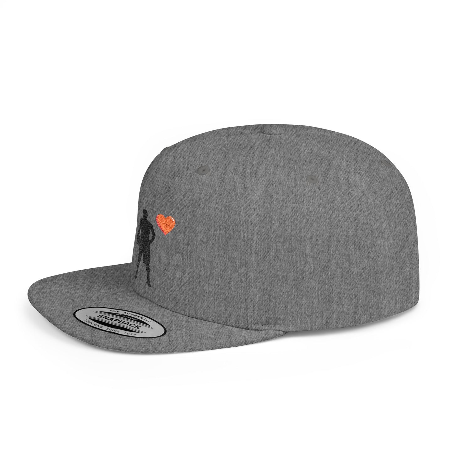 Sporty Love Flat Bill Snapback Hat – Adjustable Cap for Athletes, Casual Wear, Gifts for Sports Fans, Basketball Enthusiasts, Unique - TRV