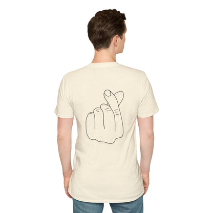 Trendy Unisex Softstyle T-Shirt with Love Hand Gesture Design