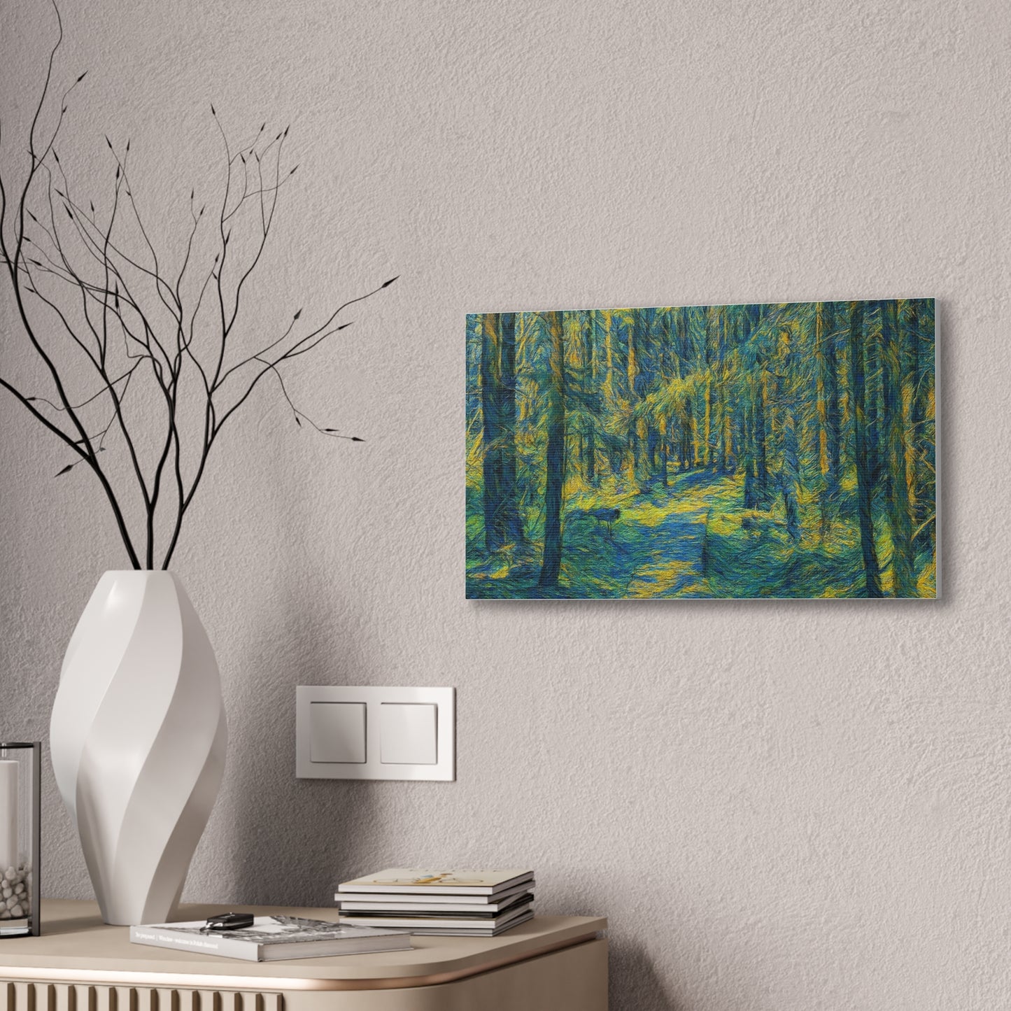 Canvas Art Print, Forest Path Painting, Nature Decor, Wall Art, Gift for Nature Lovers, Home Decor Inspiration - TRV