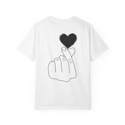 Unisex Garment-Dyed T-Shirt with Heart Design | Casual Trendy Wear for All Occasions