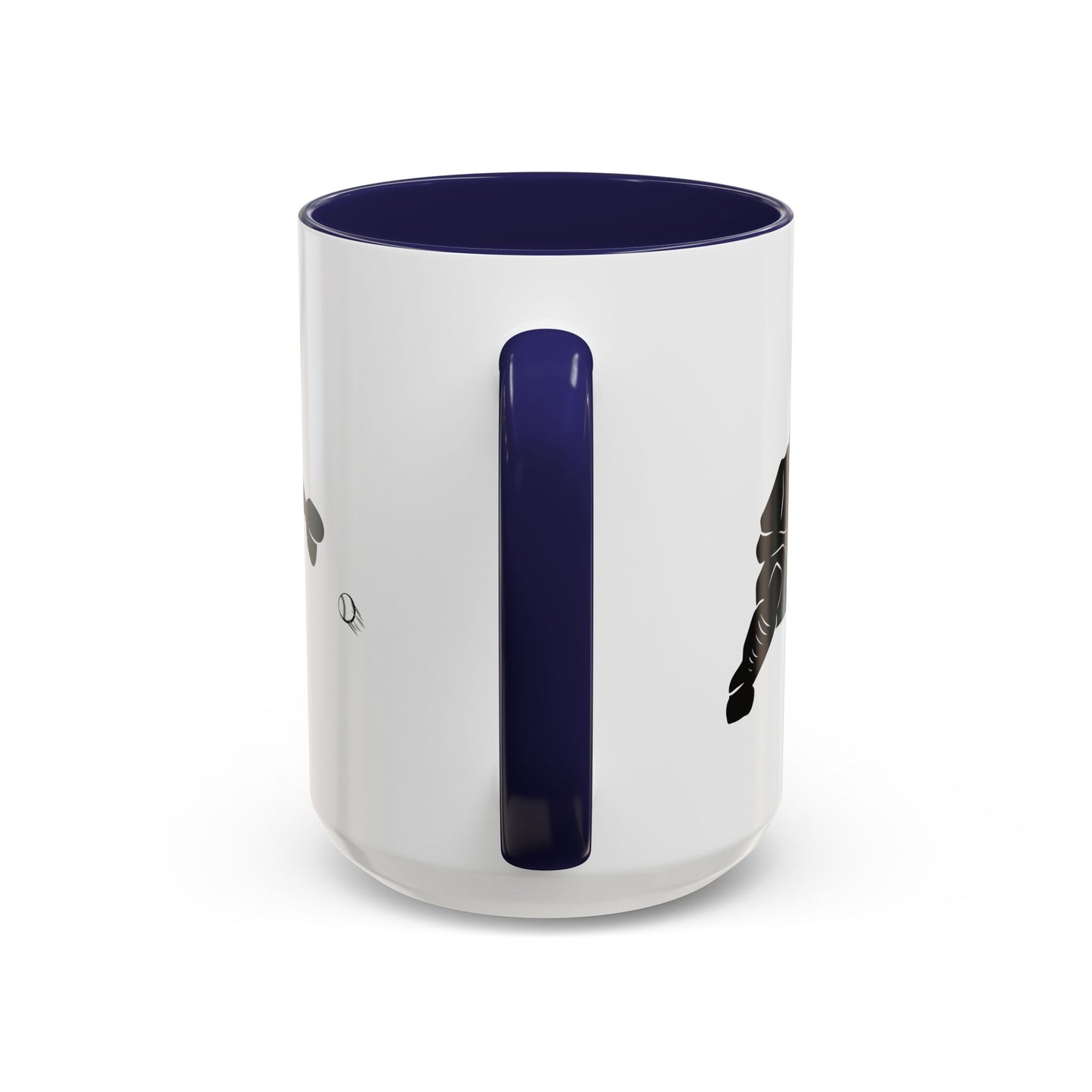 Baseball Catcher Coffee Mug, Sports Gift for Coaches, Black Accent Mug for Fans, Perfect for Birthdays & Celebrations, Unique Cup - TRV