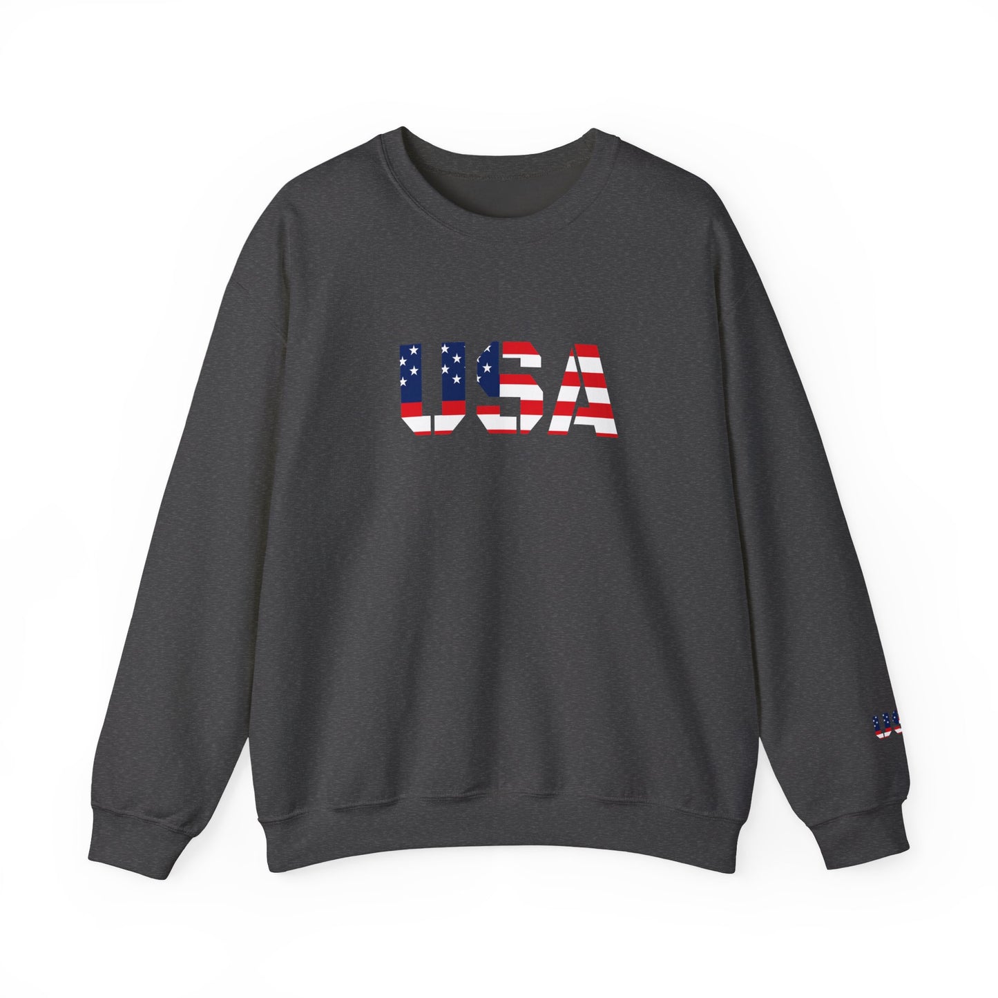 USA Flag Unisex Crewneck Sweatshirt, Cozy Apparel, Casual Wear, Independence Day Gift, Americana Style
