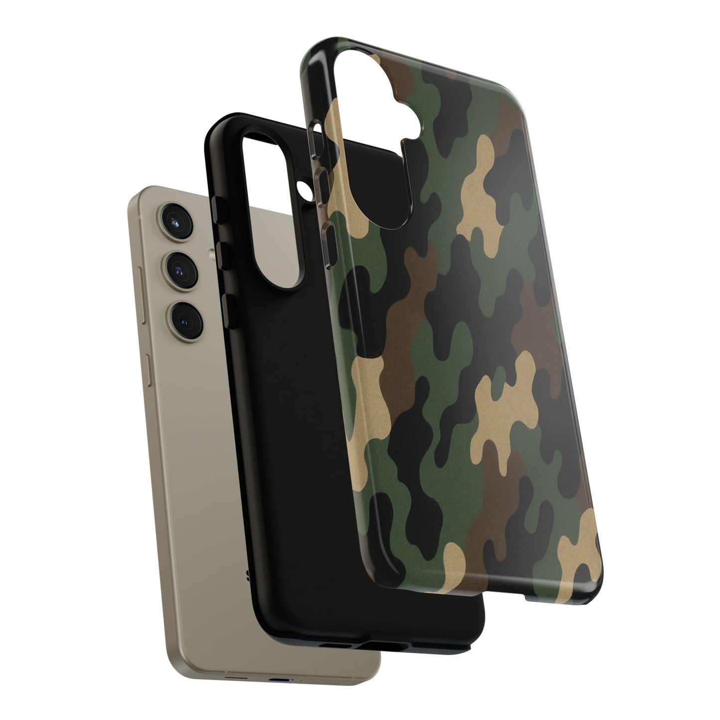 Camouflage tough phone case by Printify featuring rugged camo design and durable protective material for smartphones.