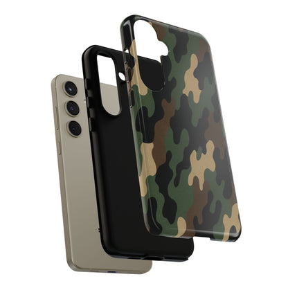 Camouflage tough phone case by Printify featuring rugged camo design and durable protective material for smartphones.