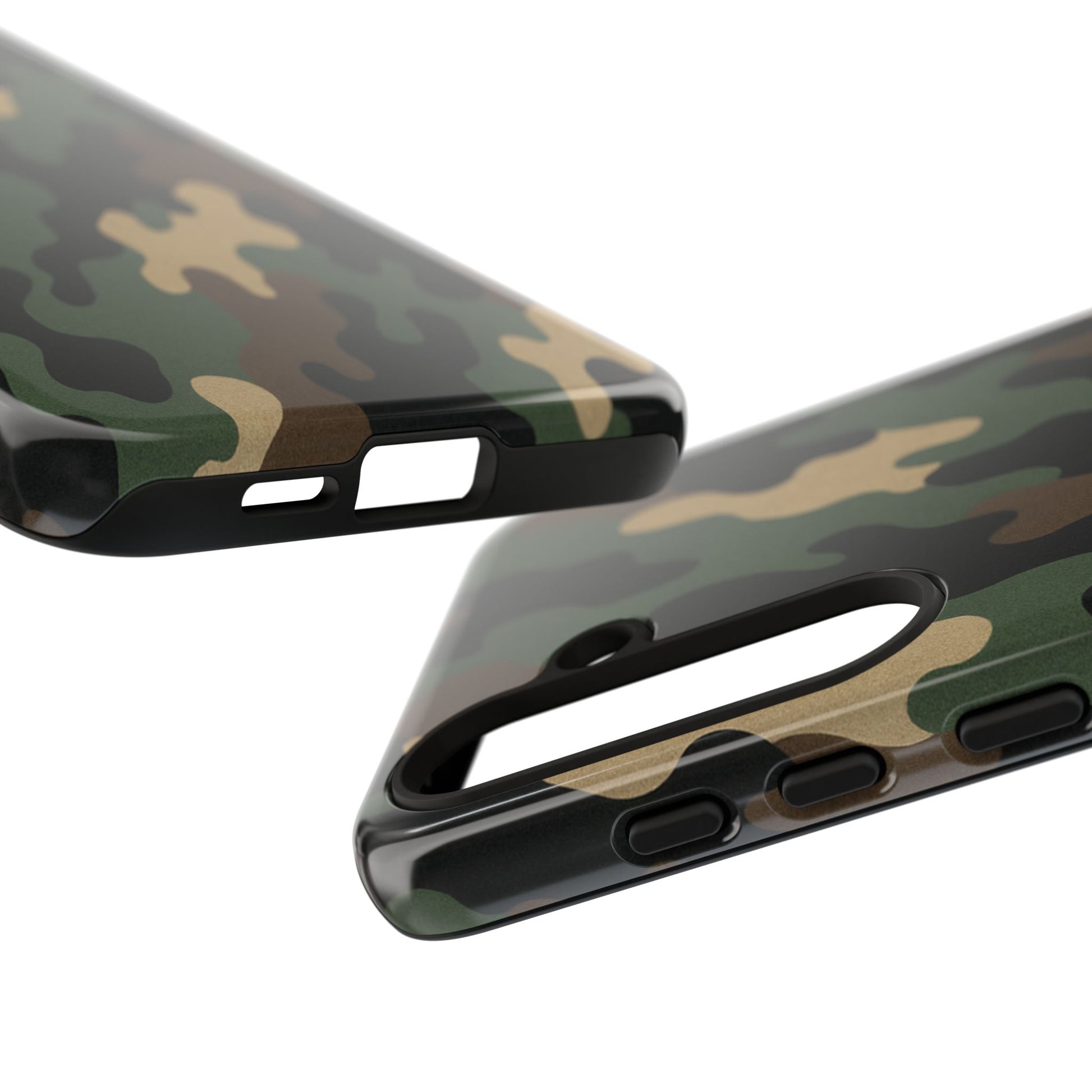 Camouflage tough phone case by Printify with rugged camo design, protective and durable for smartphone protection.